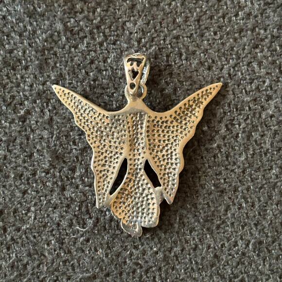 VTG Sterling Silver Art Nouveau Fairy Forklore Pendant  Stamped 925 - Picture 4 of 7